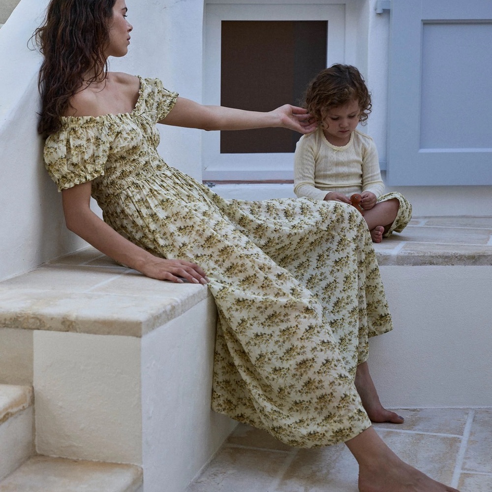 DÔEN Ashlynn Citron Rosier Floral Dress XXS